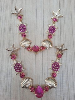 V Tartaruga Strass Pink Fosca /Strass Rosa
