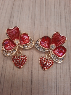 Pircing Orquidea vermelho/Coração Vermelho COD;O007
