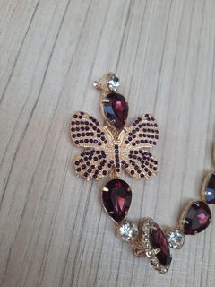 V BORBOLETA STRASS VINHO INTEIRA (STRASS VINHO INTEIRO) CÓD.BL033 - comprar online