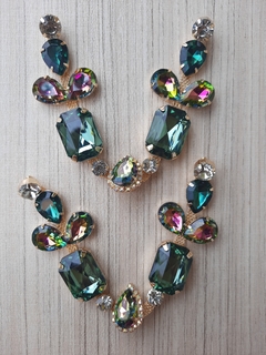 V OCTAGONAL VERDE OLIVA/VITRAL