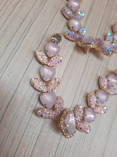 V Coração 12 mm Rosa Opal/Rosa suggar - comprar online