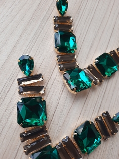 V Quadrada/Baguete/Gota VERDE ESMERALDA /FUMÊ - comprar online