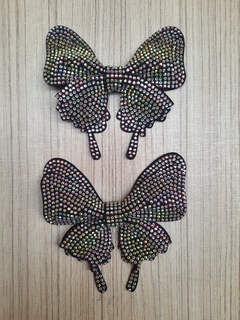 LAÇO FELTRO/STRASS PRETO / BOREAL-LF001