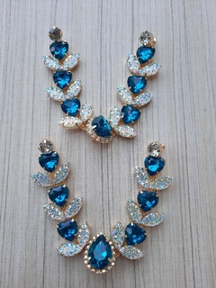 V Coração 12 mm BLUE ZIRCON /BOREAL SUGGAR