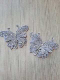 BORBOLETA LUXO FELTRO/STRASS /BRANCA (PAR) na internet