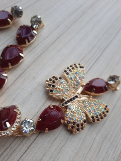 V Borboletas Strass Boreal/Marsala Leitoso Mescla-CÓD.BL023 na internet