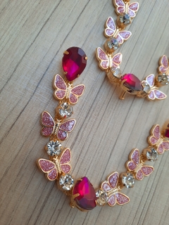 V Borboletas Resina Pink Gliter /Pink Fosca - comprar online