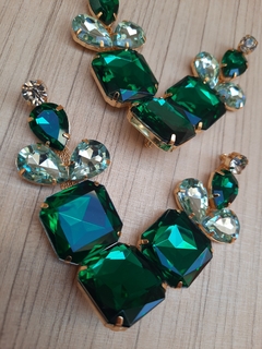 V QUADRADA 3 GOTAS- ESMERALDA - comprar online
