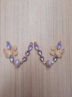 V BORBOLETA STRASS LILÁS OPAL escuro - comprar online