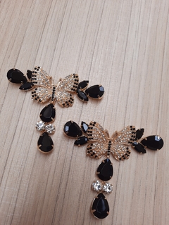 T Borboleta Strass/Gota -PRETO (TB -5) na internet