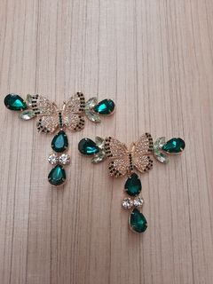 T Borboleta Strass/Gota -ESMERALDA (TB -4) - comprar online