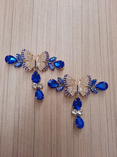 T Borboleta Strass/Gota - AZUL BIC - comprar online