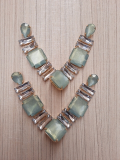 V Quadrada/Baguete/Gota - ÍNDIGO LUMINUS/CRISTAL - comprar online