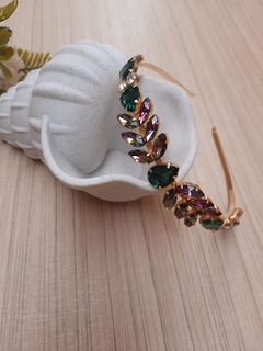 TIARA SEREIA VERDE OLIVA/VITRAL - comprar online