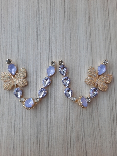V BORBOLETA STRASS LILÁS OPAL - comprar online