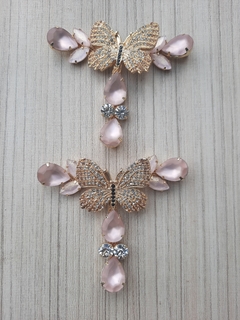 T Borboleta Strass/Gota -ROSÉ FOSCA /ROSE LUMINUS/MIOLO PRETO - comprar online
