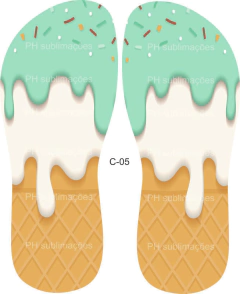 Lonita com estampa de comida C-05