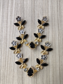 V BORBOLETA PRIMAVERA PRETO/CRISTAL - comprar online