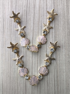 V Concha Resina ROSE COM GLITER HOLOGRÁFICO - comprar online