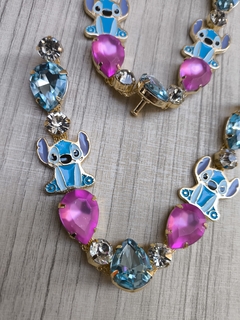 V STITCH ROSA FOSCO/AZUL ÁGUA na internet