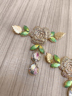 T Borboleta Strass/Gota -BORAL -VERDE AB na internet