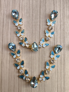 V Borboletas Resina Azul Gliter /Gota Azul Água - comprar online