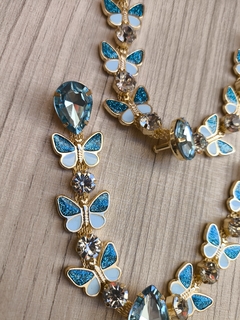 V Borboletas Resina Azul Gliter /Gota Azul Água na internet