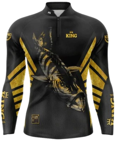 Camiseta de Pesca King Brasil - KFF10 Preta P
