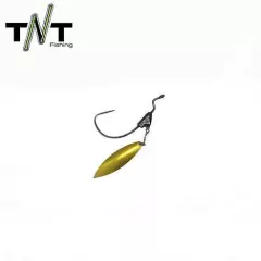 Isca Underspin Lâmina Willow XL Anzol Black Nickel 8/0 - Dourado