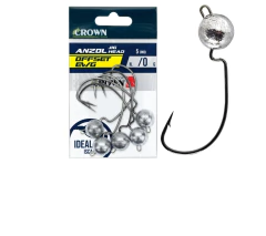 Anzol Com Jig Head Offset EWG - Crown 9 gr 2/0