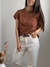 Remera básica Minos - chocolate - - CLENNA