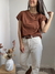 Remera básica Minos - chocolate - - comprar online