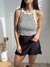 Top hilo - blanco y negro - - tienda online