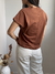 Remera básica Minos - chocolate - - tienda online