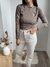 Remera morley rayas - visón - - comprar online