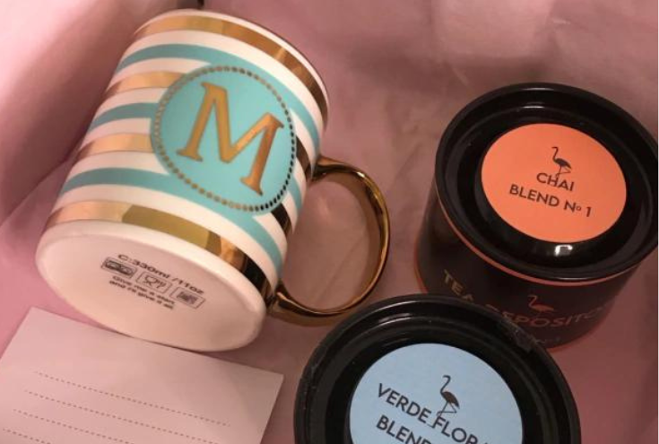 Box tea time (con taza Letra)