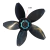 pala turbo 16 pulgadas 5 aspas eje 8mm 1/2 caña (1207F) en internet