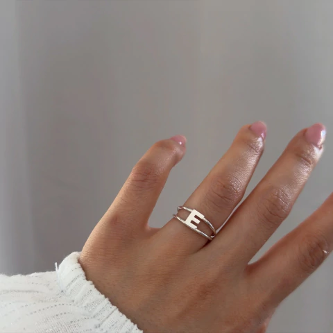 ID Silver Doble Thin Ring - comprar online