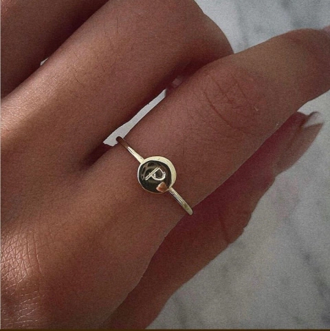 Id Coin Initial Ring