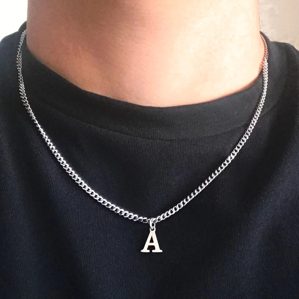 ID Silver Initial for Him