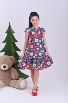 Vestido Maças Verde - comprar online