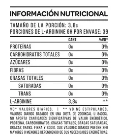 L Arginina Gh X 150gr Star Nutrition - SUPLEMENTOSONLINE.FIT