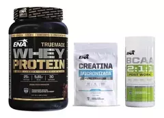 WHEY PROTEINA TRUE MADE + BCAA 2.1.1+ CREATINA ENA COMBO VOLUMEN - comprar online