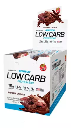 Imagen de LOW CARB PROTEIN BAR CAJA 10 UNIDADES - GENTECH