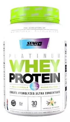 Platinum Whey Protein pote Star Nutrition 2lb Proteína Concentrada - tienda online