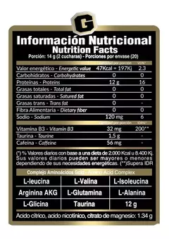Amino Bcaa 8.1.1 Gold Nutrition Grapefruit X280gr - tienda online