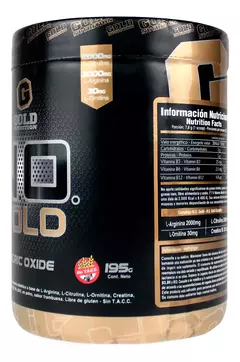 Gold Nutrition N.o Gold Oxido Nitrico Suplemento 195g - SUPLEMENTOSONLINE.FIT