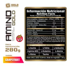 Amino Bcaa 8.1.1 Gold Nutrition Grapefruit X280gr en internet
