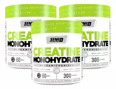 Creatina x3 Monohydrate 300gs POTE Sin sabor Combo crecimiento muscular Star Nutrition