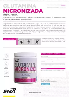 Suplemento En Polvo Sport Glutamina Micronizada En Pote De 150g - comprar online